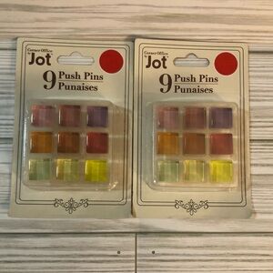 Jot Jewel Style Push Pins Office Bulletin Board Supplies Supply set of 2.